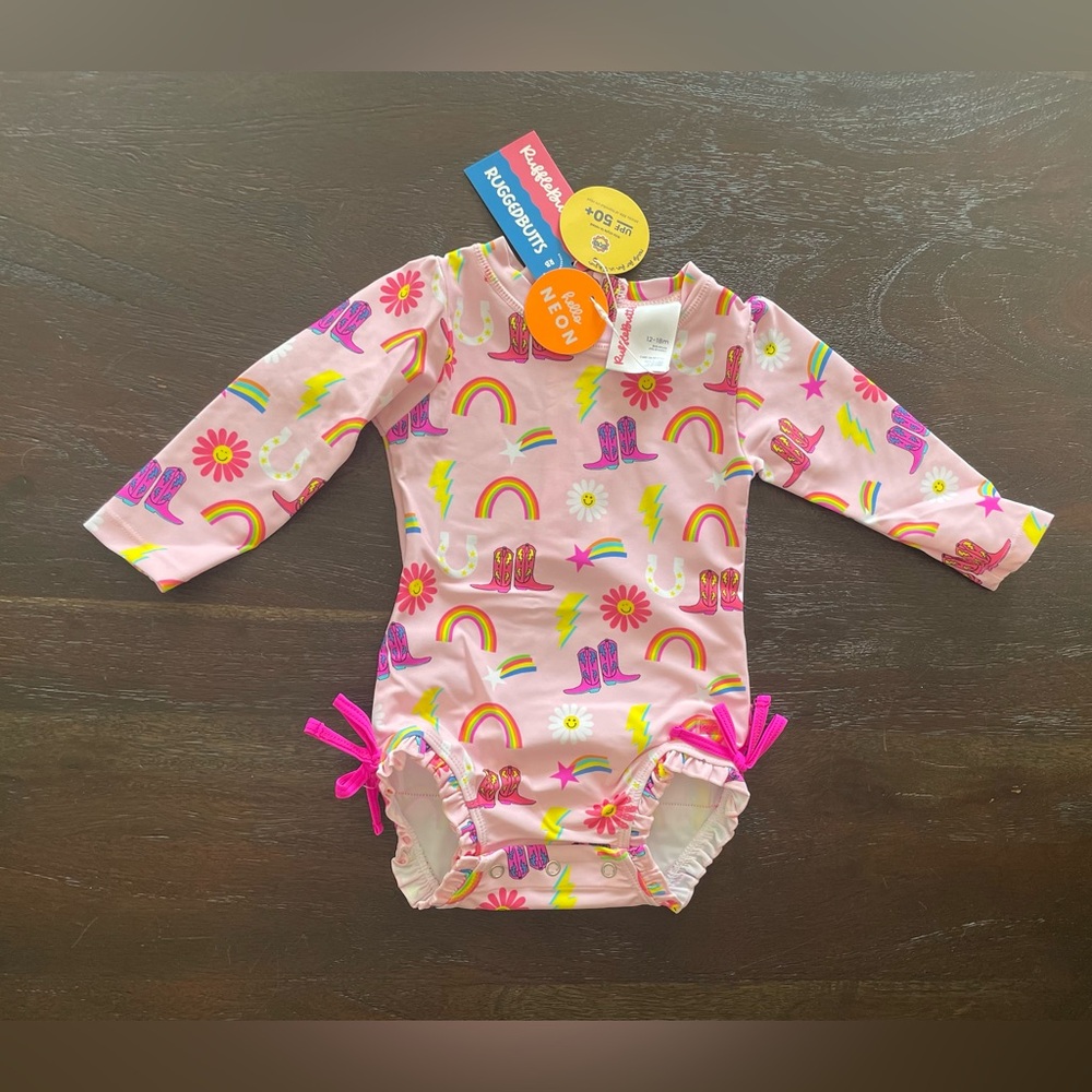 NEW RuffleButts Swimsuit - size 12-18 months